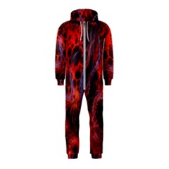 Art Space Abstract Red Line Hooded Jumpsuit (kids)