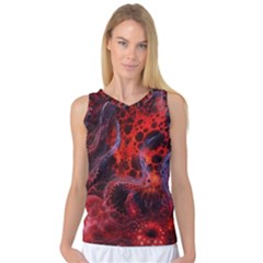 Art Space Abstract Red Line Women s Basketball Tank Top by Sapixe