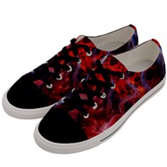 Art Space Abstract Red Line Men s Low Top Canvas Sneakers by Sapixe