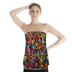 Art Traditional Pattern Strapless Top by Sapixe