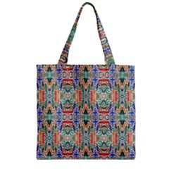 Colorful-23 Zipper Grocery Tote Bag by ArtworkByPatrick
