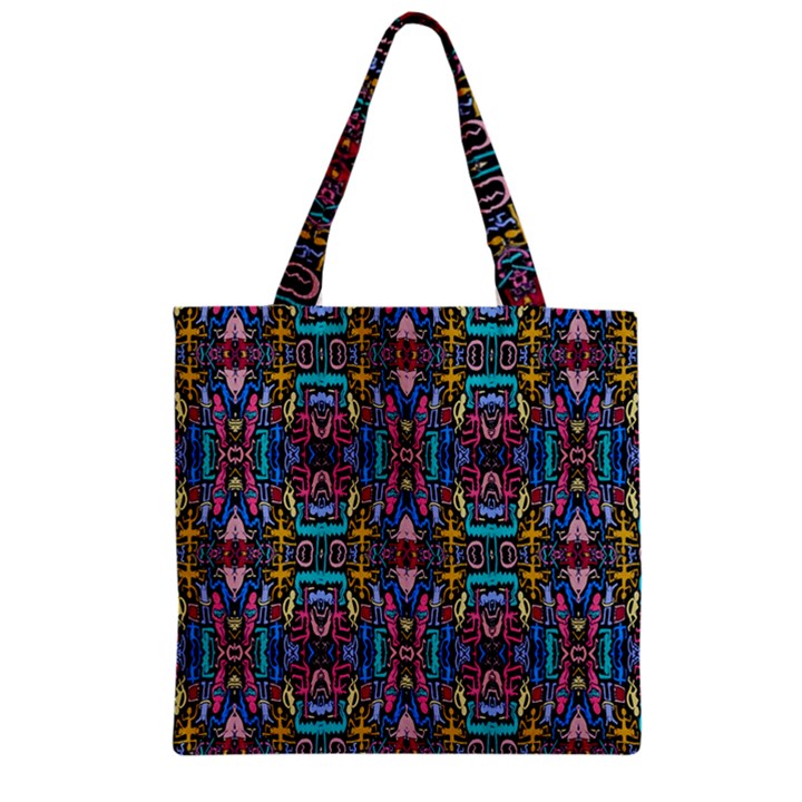 Colorful-23.1 Zipper Grocery Tote Bag