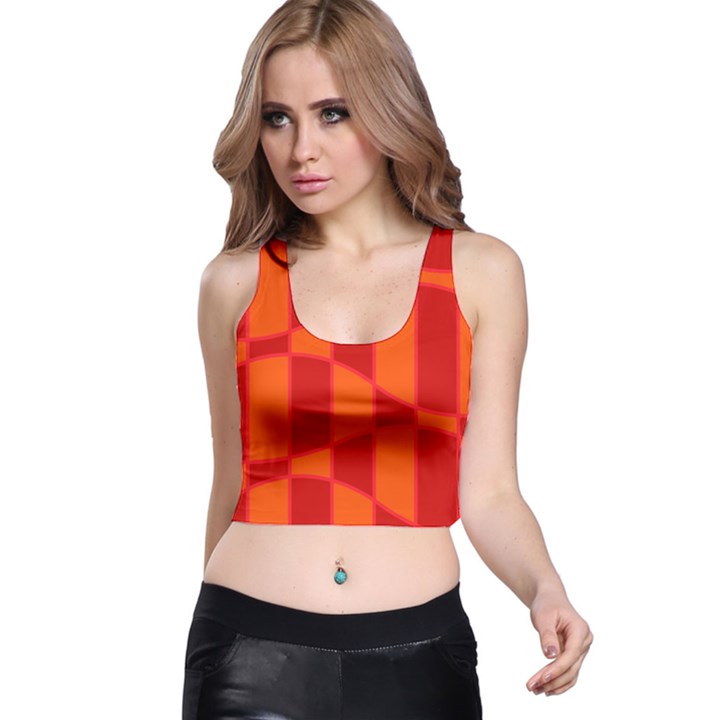 Background Texture Pattern Colorful Racer Back Crop Top