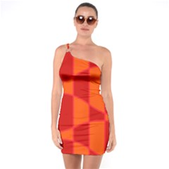 Background Texture Pattern Colorful One Soulder Bodycon Dress