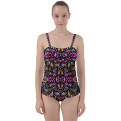  Artwork By Patrick-colorful-24 1 Twist Front Tankini Set