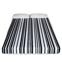 Barcode Pattern Fitted Sheet (california King Size) by Sapixe