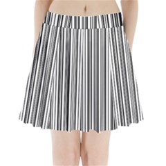 Barcode Pattern Pleated Mini Skirt by Sapixe