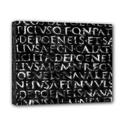 Antique Roman Typographic Pattern Canvas 10  x 8 