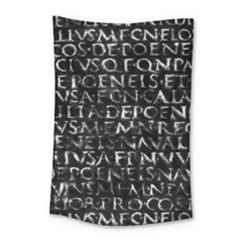 Antique Roman Typographic Pattern Small Tapestry