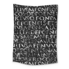 Antique Roman Typographic Pattern Medium Tapestry