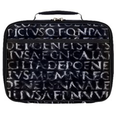 Antique Roman Typographic Pattern Full Print Lunch Bag