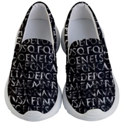 Antique Roman Typographic Pattern Kid s Lightweight Slip Ons