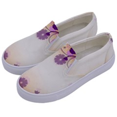 Background Floral Background Kids  Canvas Slip Ons