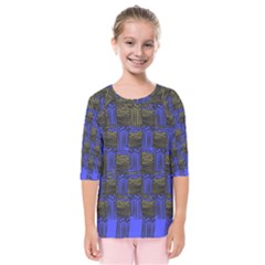 Basket Weave Kids  Quarter Sleeve Raglan Tee