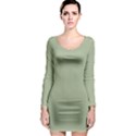 Background Pattern Green Long Sleeve Bodycon Dress View1