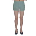 Background Pattern Green Skinny Shorts View1