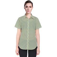 Background Pattern Green Women s Short Sleeve Shirt