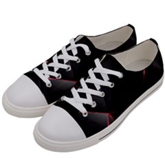 Black Light Dark Figures Women s Low Top Canvas Sneakers by Sapixe