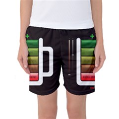 Black Energy Battery Life Women s Basketball Shorts by Sapixe