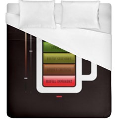 Black Energy Battery Life Duvet Cover (king Size) by Sapixe