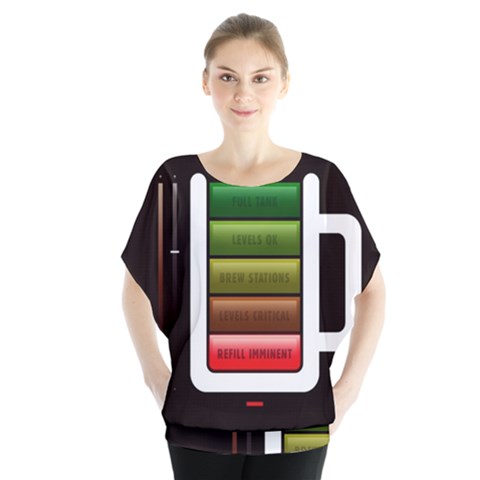 Black Energy Battery Life Blouse by Sapixe