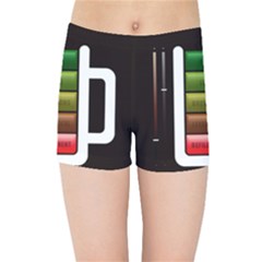 Black Energy Battery Life Kids Sports Shorts by Sapixe