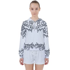 Bouquet Flower Decoration Pattern Women s Tie Up Sweat by Sapixe