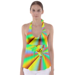 Burst Radial Shine Sunburst Sun Babydoll Tankini Top