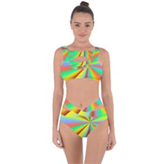 Burst Radial Shine Sunburst Sun Bandaged Up Bikini Set 