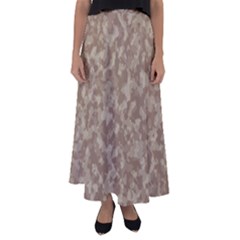 Camouflage Tarn Texture Pattern Flared Maxi Skirt