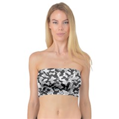 Camouflage Tarn Texture Pattern Bandeau Top by Sapixe