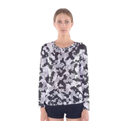 Camouflage Tarn Texture Pattern Women s Long Sleeve Tee