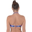 Blue Flowers With Thorns Halter Bandeau Bikini Top View2