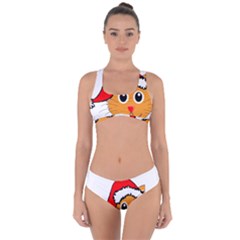Cat Christmas Cartoon Clip Art Criss Cross Bikini Set