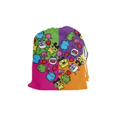 Cartoon Pattern Drawstring Pouches (medium)  by Sapixe