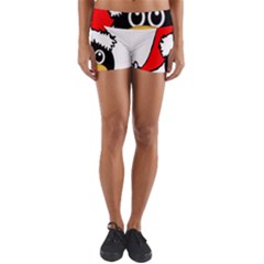 Christmas Animal Clip Art Yoga Shorts