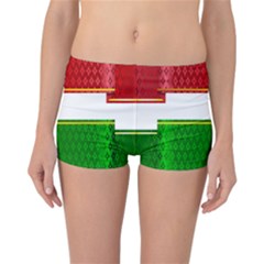 Christmas Banners Clipart Reversible Boyleg Bikini Bottoms