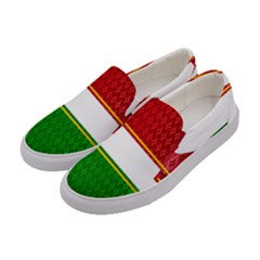 Christmas Banners Clipart Women s Canvas Slip Ons