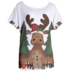 Christmas Moose Women s Oversized Tee by Sapixe