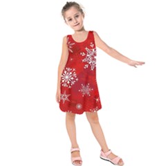 Christmas Pattern Kids  Sleeveless Dress