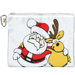 Christmas Santa Claus Canvas Cosmetic Bag (xxxl) by Sapixe