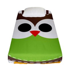 Clip Art Animals Owl Fitted Sheet (single Size)