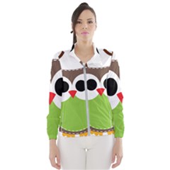 Clip Art Animals Owl Wind Breaker (women)