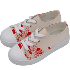 Christmas Clipart Wallpaper Kids  Low Top Canvas Sneakers