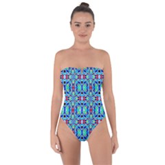 Artwork By Patrick-colorful-26 Tie Back One Piece Swimsuit