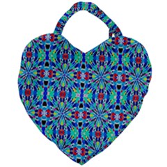 Artwork By Patrick-colorful-26 Giant Heart Shaped Tote by ArtworkByPatrick