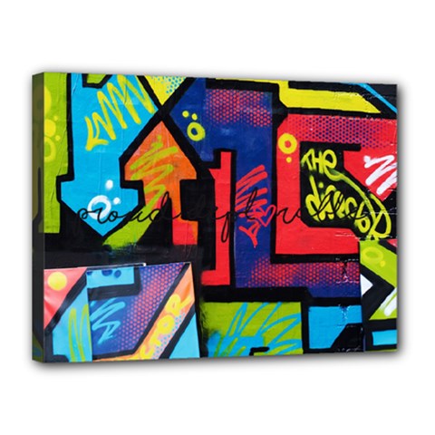 Urban Graffiti Movie Theme Productor Colorful Abstract Arrows Canvas 16  X 12  by genx