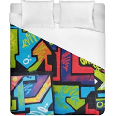 Urban Graffiti Movie Theme Productor Colorful Abstract Arrows Duvet Cover (california King Size) by genx