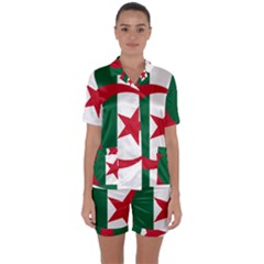 Roundel Of Algeria Air Force Satin Short Sleeve Pyjamas Set by abbeyz71