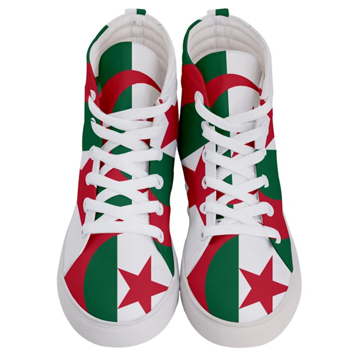 Roundel Of Algeria Air Force Women s Hi-Top Skate Sneakers